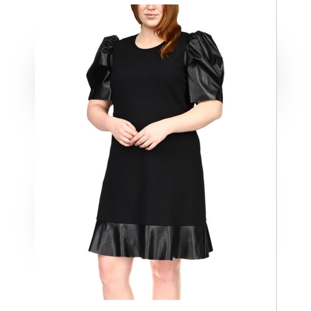 Elegant Black Puff Sleeve Dress